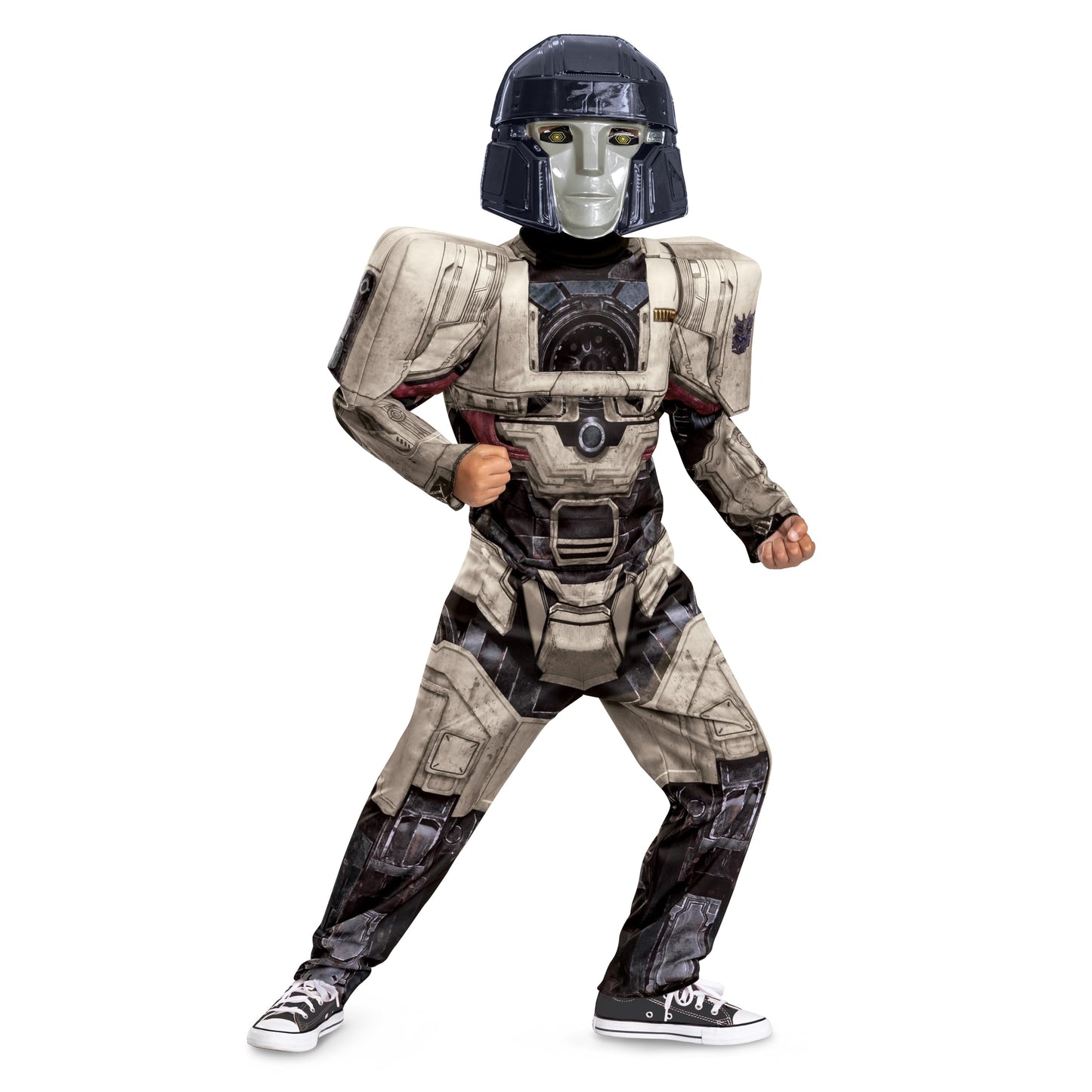 Megatron Mask Disguise Megatron Costume Muscle Jumpsuit Mask M (7-8) Transformers ...