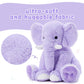 MorisMos Large Purple Elephant Stuffed Animal, 19.6" Soft Plush Toy for Kids, Ideal Gift for Boys and Girls