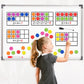 Magnetic Ten-Frame Set - Math Manipulatives Games For Kindergarten Elementary, 6 Ten Frames & 66 Magnetic Math Counters Toys For