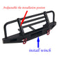 Vgoohobby Aluminum Front Bumper with LED Headlights Tow Hook Compatible with Traxxas TRX-4 TRX4 Axial SCX10 SCX10II 90046 90047