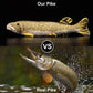 ZHONGXIN MADE Northern Pike Plush Toy - 18.5" Soft Educational Stuffed Animal - Yellow Ocean Depth Model for Kids