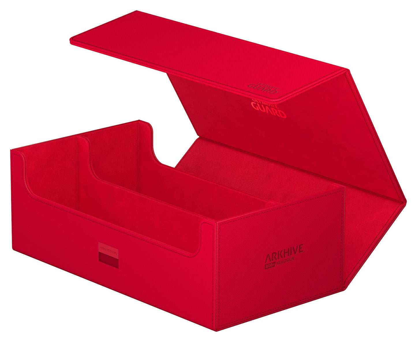 Ultimate Guard Arkhive 800+, Deck Case For 800 Double-Sleeved Tcg Cards, Red, Compatible With Boulders, Magnetic Closure & Microfiber Inner Lining