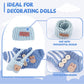 2 Sets of Clothes for Doll  5 Pcs Accessories for Doll 6.7in/17cm Outfits Knit Hat+T-Shirt+Bag  Sun Hat+Bib Pants