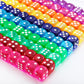 Blulu 100 PCS 6 Sided Games Dice Set, Colored Dice with Black Velvet Pouches for Playing Games, Like Board Games, Dice Games, Ma