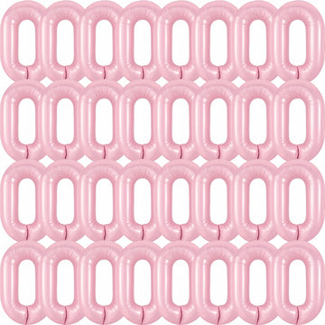 Foil Chain Balloons Jumbo Chain Balloons For 80S 90S Party Decorations Giant Balloon Chain Balloons Gold (Pink, 16 Inch)