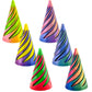 Bigted 6 Packs Spiral Cone Fidget Toy - 3D Printed Plastic Pyramid Sculpture in 6pc Colour for Stress Relief and Anxiety Relaxation