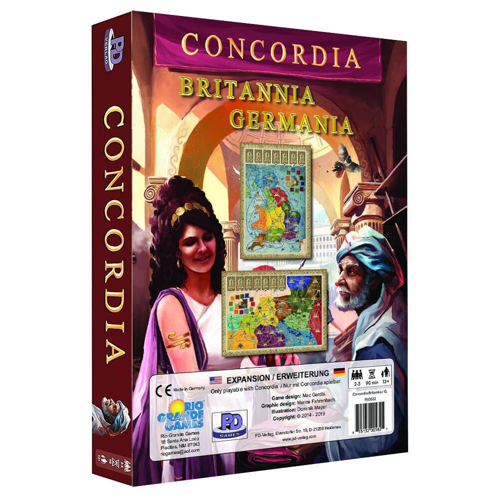 Rio grande games RIO582 concordia-Britania & germania Board game