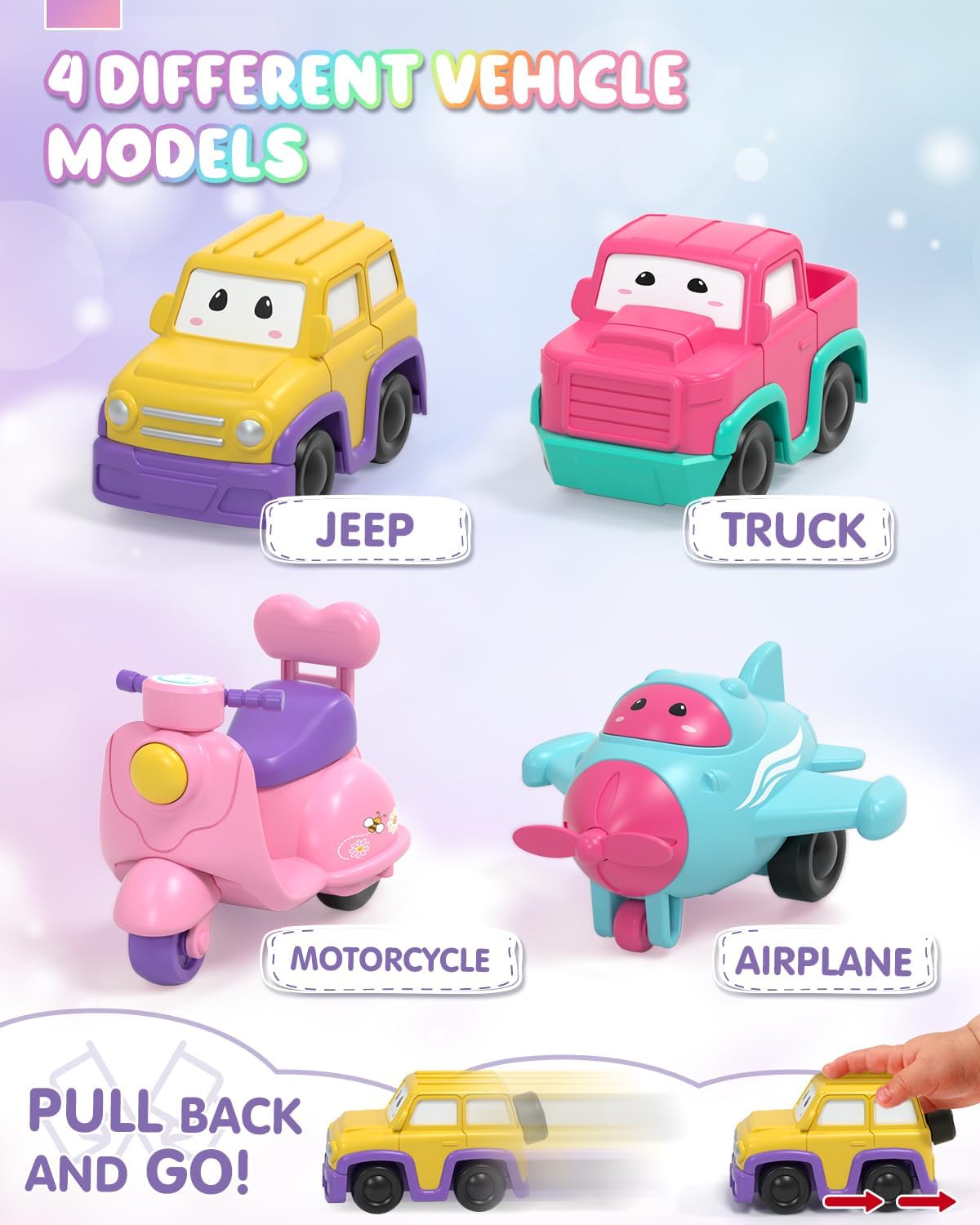 Lehoo Castle Toddler Girl Toys, 2 Year Old Girl Toys with Lights & Music, Toddler Toys 2-3, Unicorn Toys Girl Cars for Toddlers