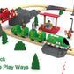 Toy Train Set For Wooden Tracks, Battery Operated Train For Toddlers, Motorized Train With Dinosaur Train For Kids, Electric Train Toy Compatible With Thomas & Friends, Brio