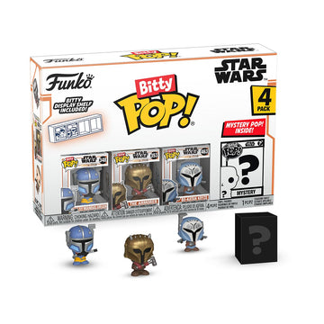 Funko Bitty Pop! Mandalorian - 4 Pack - Heavy Infantry Mandalorian, Bitty Pop! The Armorer, Bitty Pop! Bo-Katan Kryze, And A Mystery Bitty Pop! Figure And A Surprise Mystery Mini Figure