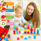 Aoumi Montessori Toys For 2 3 4 Year Old Wooden Shape Matching Game & Lacing Beads Preschool Learning Activities Fine Motor Skills Toys Sorting Stacking Toddler Toys Age 2-4 Boys Girls