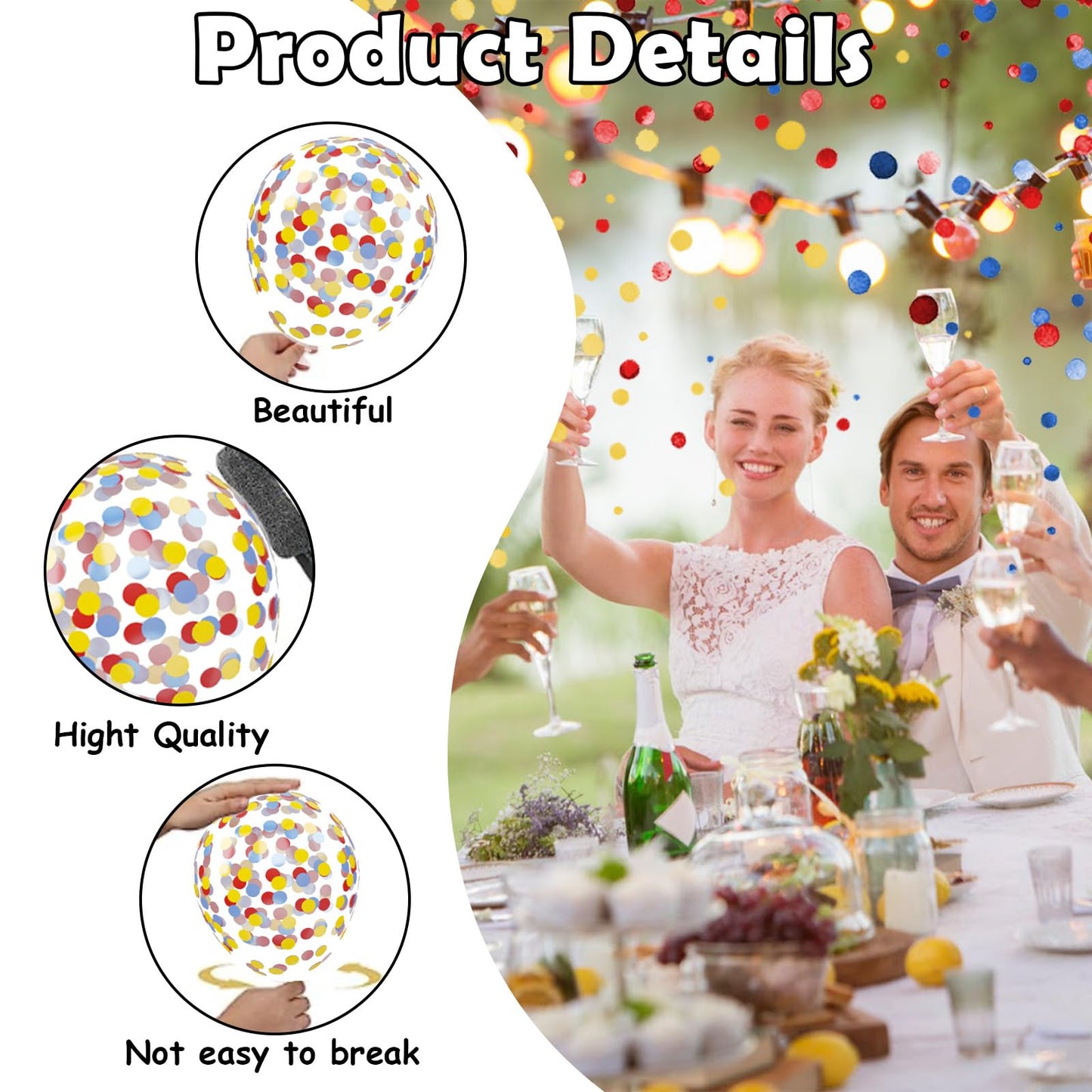 Carnival Circus Balloon Garland Arch Kit, Matte Red Yellow Pastel Blue Primary Color Confetti Rainbow Multicolor Balloon Arch Ki