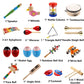 Roaqua 30 Packs Bulk Heart Expression Mini Pop Fidget Key Chain