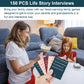 150 Pcs Life Story Interview Kit Cards, Family Conversation Cards, Tales Life Story Interview Kit, Get To Know Parents And Grandparents For Family Pictionary Game Night With Curated Question Cards