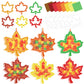 Kepeel 42 Packs Fall Leaf Suncatchers Crafts for Kids, Thanksgiving Leaf Tissue Art Crafts DIY Autumn Maple Leaves Kit Bulk Gift