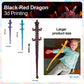 Rwsefk 30 In 3D Printed Dragon, 30Inch Dragon,3D Dragon Toy,Large Dragon Present,Ariculated Crystal Dragon(Red Black