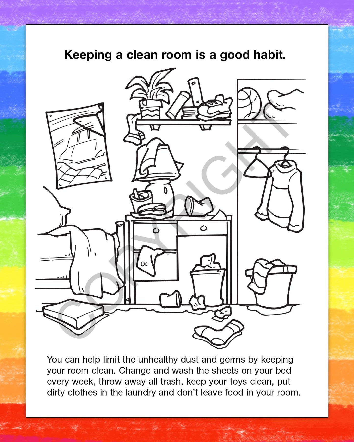 ZOCO - Practice Healthy Habits Coloring Books for Kids (50 Bulk Pack, Without Crayons) - Hygiene, Exercise & Nutrition Activitie