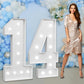 Marquee Numbers Large 14Th-Birthday Decorations: 4Ft Light Up Number Party Decor 41 Year Old Girl And Boy Birthday Decoration Ba