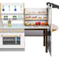 Little Tikes Real Wood Caf   & Bakery Exclusive Wooden Play Kitchen with Realistic Lights Sounds and Dual-Sided, 20+ Accessories
