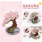 MEIEST Mini Building Blocks Sakura Plant Bonsai Model Set Creative DIY Simulation Cherry Blossom Flower Botanical Collection Construction Building Bricks Toy for Kids mature-themed Home Decor