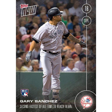 Mlb Ny Yankees Gary Sanchez (Rc) #473 Topps Now Trading Card