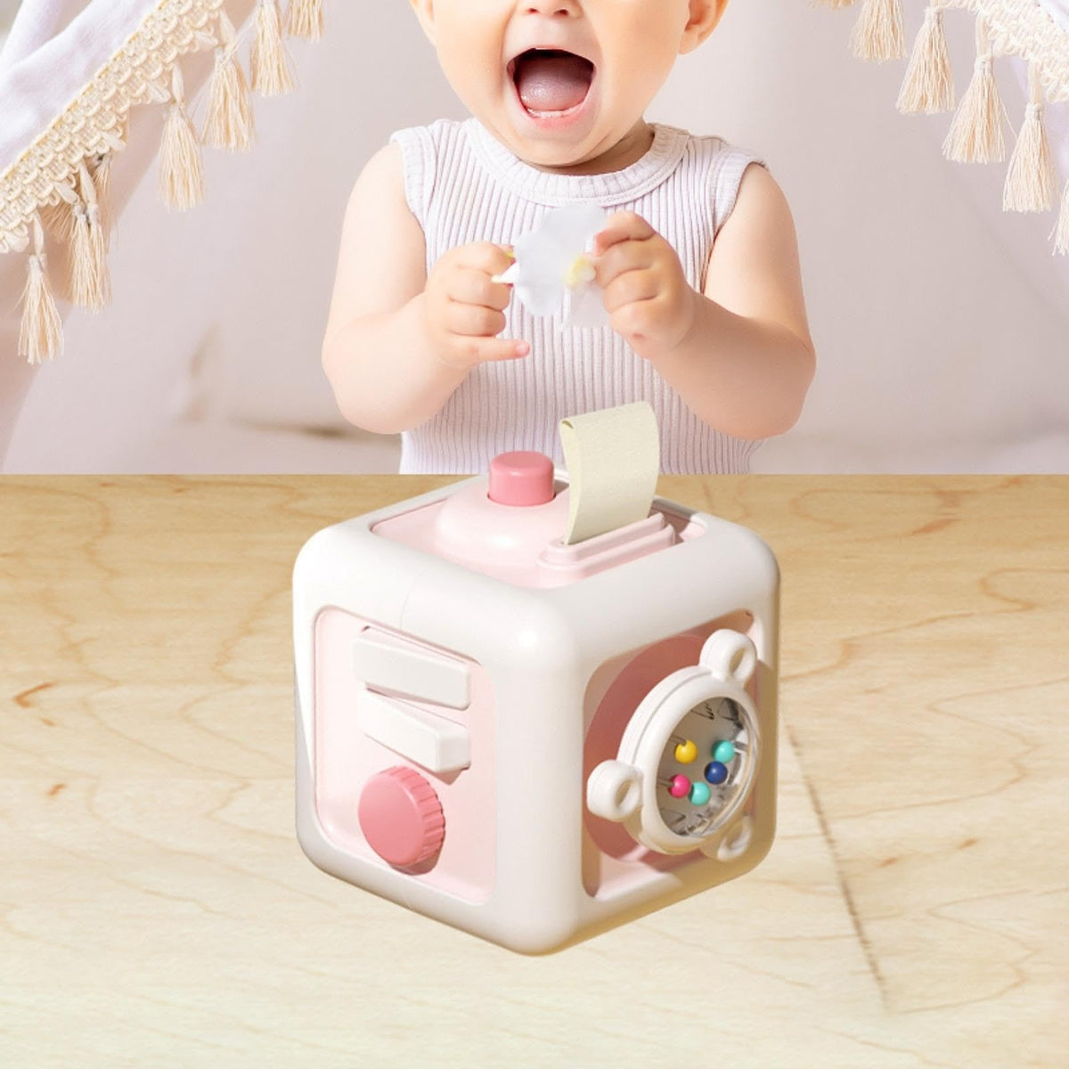 Bnf Activity Cube Educational Toy Travel Sensory Toy For Toddlers 13 Boys Girls Pink Toys & Hobbies | Educational | Other Educa