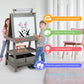 Kinder King 3 In 1 Kids Art Easel W/Storage, Double-Sided Magnetic Whiteboard & Chalkboard, Dry-Erase Board W/Paper Roller, Todd
