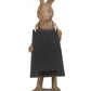Creative Co-Op Rabbit Figurine Holding Working Chalkboard