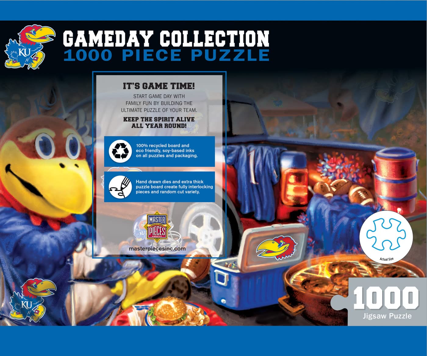 MasterPieces NCAA Gameday Puzzles Collection - Kansas NCAA Gameday Collection 1000 Piece Jigsaw Puzzle