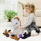 Tezituor 4Pcs Horse Stuffed Animal Set  Large Stuffed Mommy Horse with 4 Babies Pony Toys  Brown Stuffed Pony Plush Pillow for Boys Girls  21inch