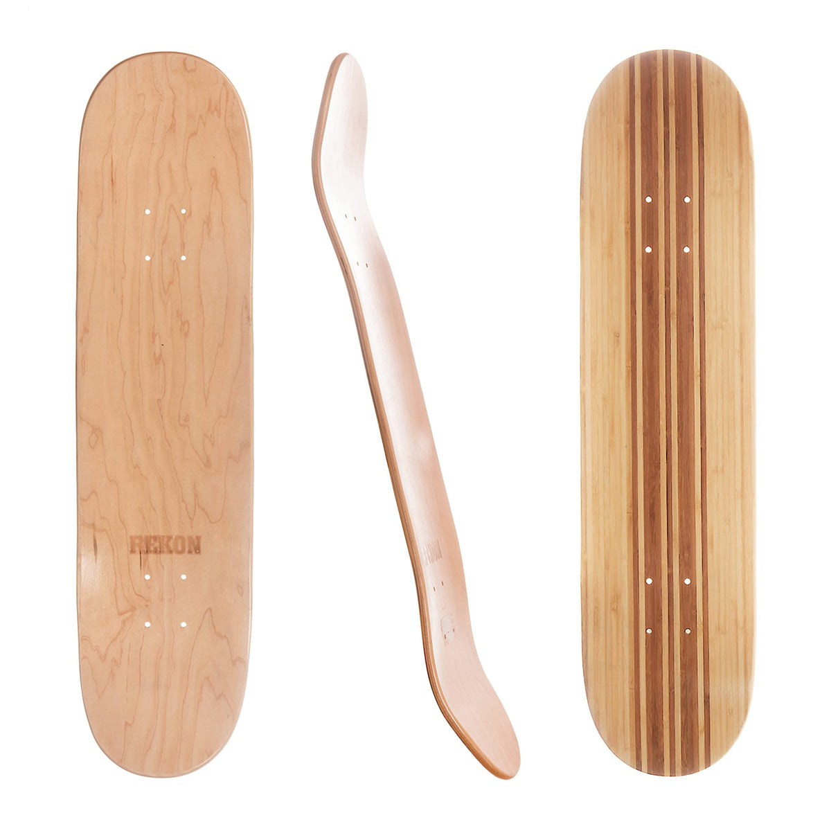 Rekon Skateboard Deck with Bamboo  8.25 Inch