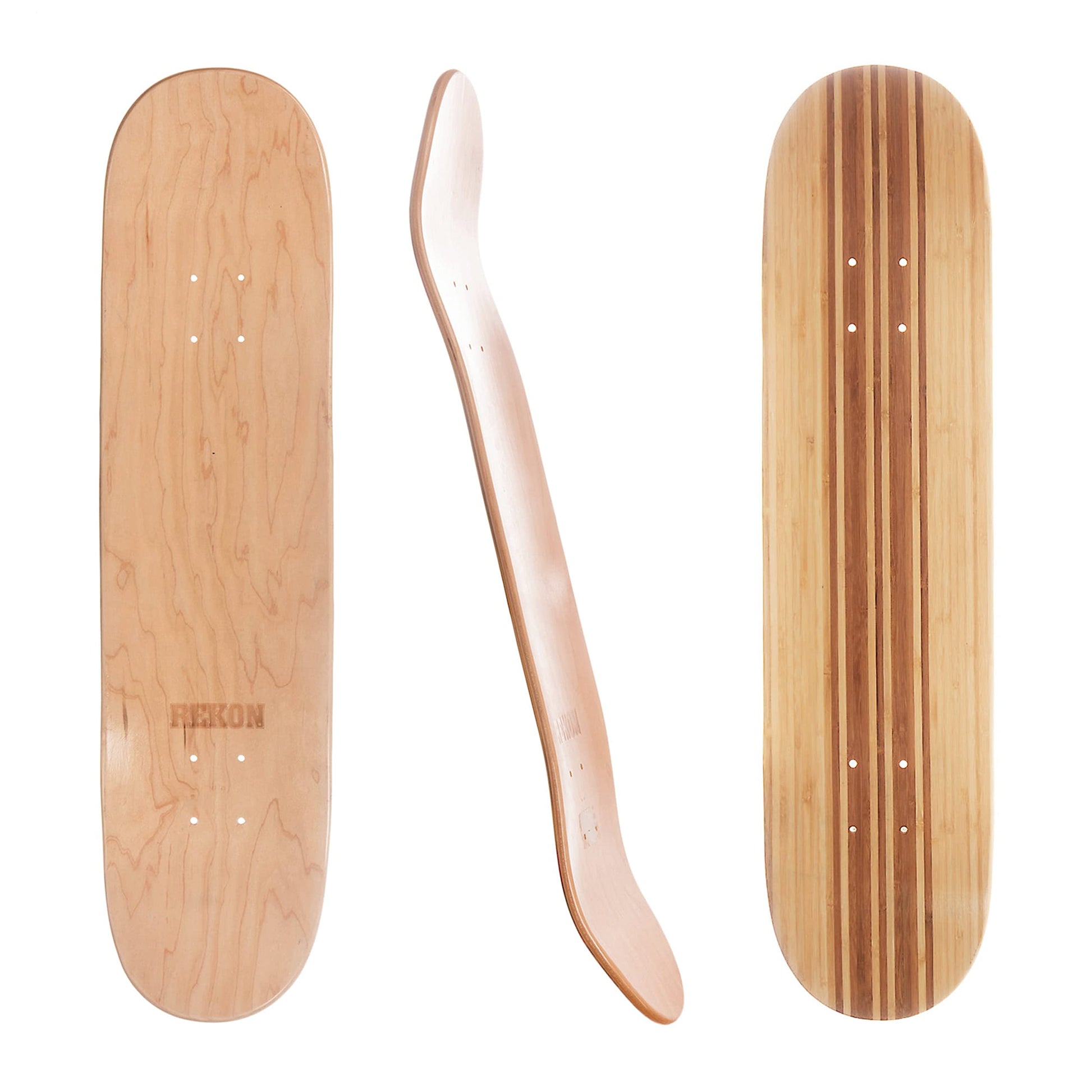 Rekon Skateboard Deck with Bamboo  8.25 Inch