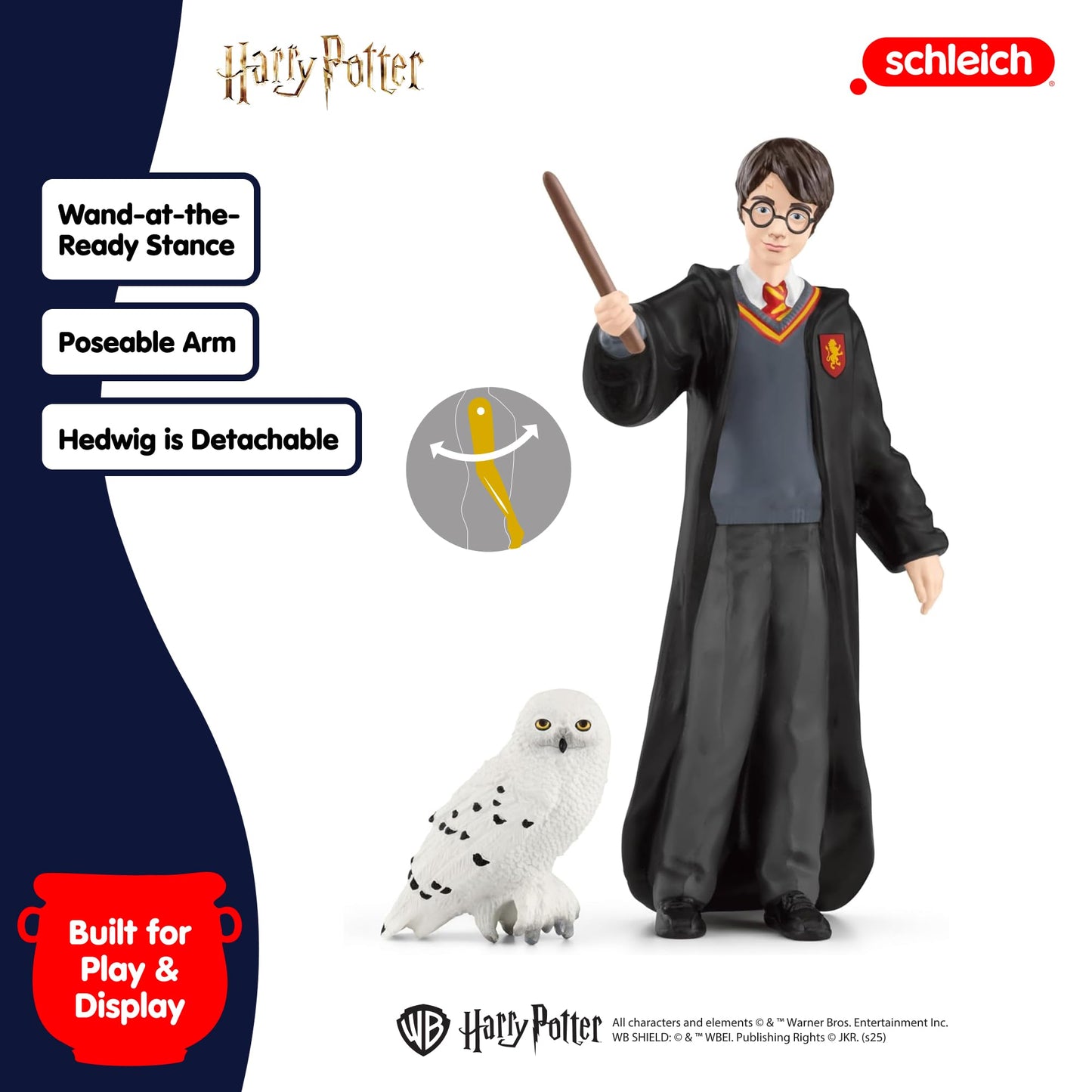 Schleich Harry Potter 2-Piece Collectible Figurine Set - Harry & Hedwig - Multi - Model 42633 - PVC - Ages 6+