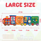 Train Activity Wall Busy Board Panels | 11-in-1 Wooden Sensory Wall Panel for Kids, Toddler Montessori Learning Activity Center,