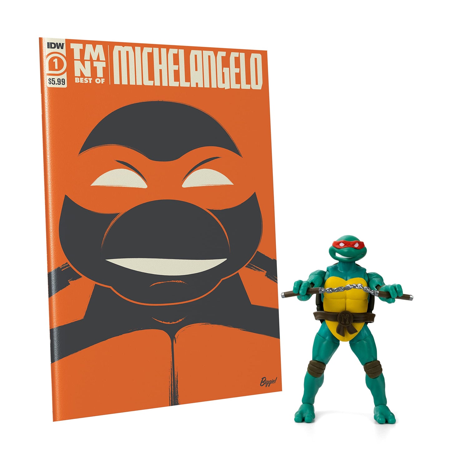 The Loyal Subjects Teenage Mutant Ninja Turtles Best Of Michelangelo 100-Page Comic Book & Michelangelo Bst Axn 5-Inch Action Figure Set
