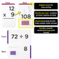 Think Tank Scholar 335 Multiplication & Division Flash Cards - 2 Math Dice (Award Winning) All Facts 0-12 Answer On Back, For Kids In 2Nd, 3Rd, 4Th, 5Th, 6Th Grade Class Or Homeschool - Games & Charts