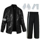 Nekifui Boys 70S Sequin Jacket Disco Outfits Pop King Costume For Kids Dance Star Set(Z3757,L)