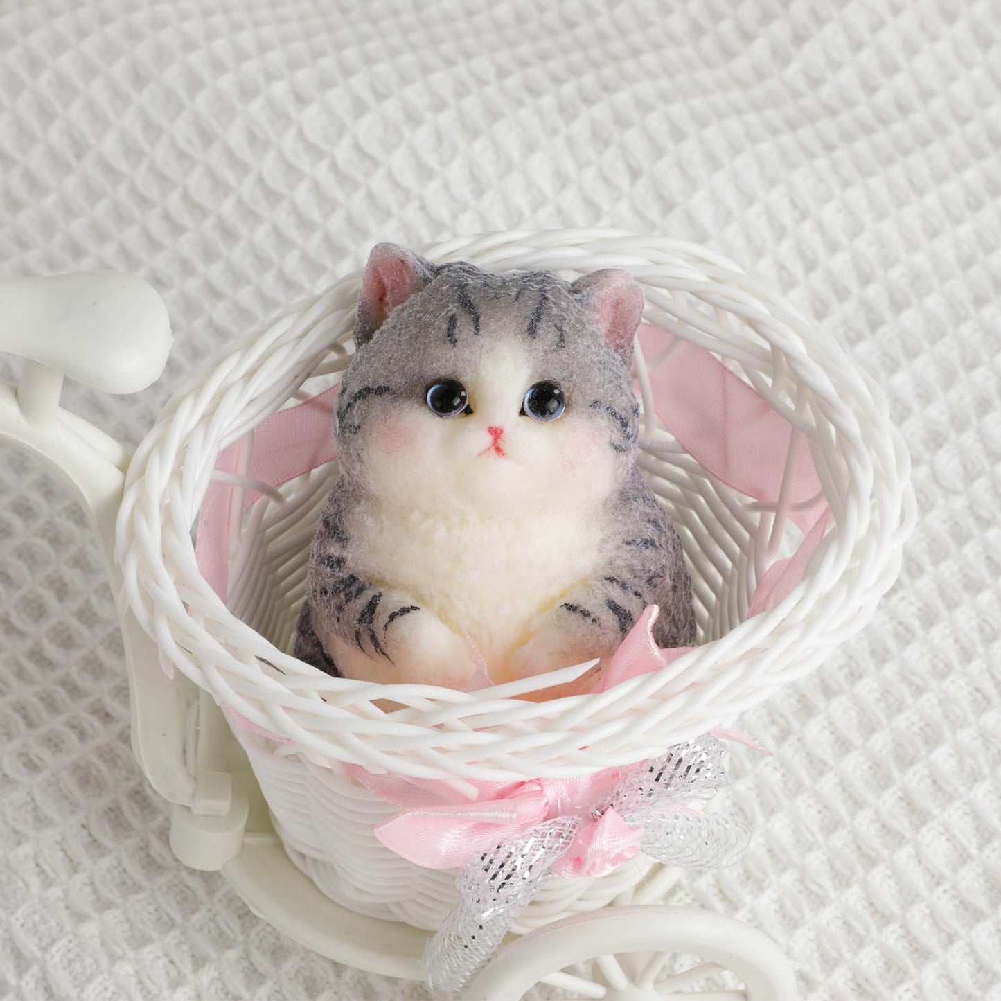 Fat Cat Taba Squishy Kit - Cute Silicone Fidget Toy, Ideal Memorial Gift For Cat Lovers (Gray)