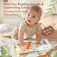 Hahaland Baby Books 0-6 Months, Tummy Time Sensory Baby Toys 6 To 12 Months Touch Feel Book Textured Crinkle Books Baby Shower G