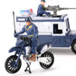 Liberty Imports 8 PCS Police Rescue Patrol Toy Vehicles and Figures Playset - Helicopter  SWAT Truck  Motorcycle  Action Figures  K-9    and Accessories for Kids Imaginative Pretend Play
