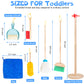 Woodmam Wooden Kids Cleaning Set For Toddlers,8 Pieces Montessori Cleaning Toys With Kids Broom And Mop Set, Housework Pretend P