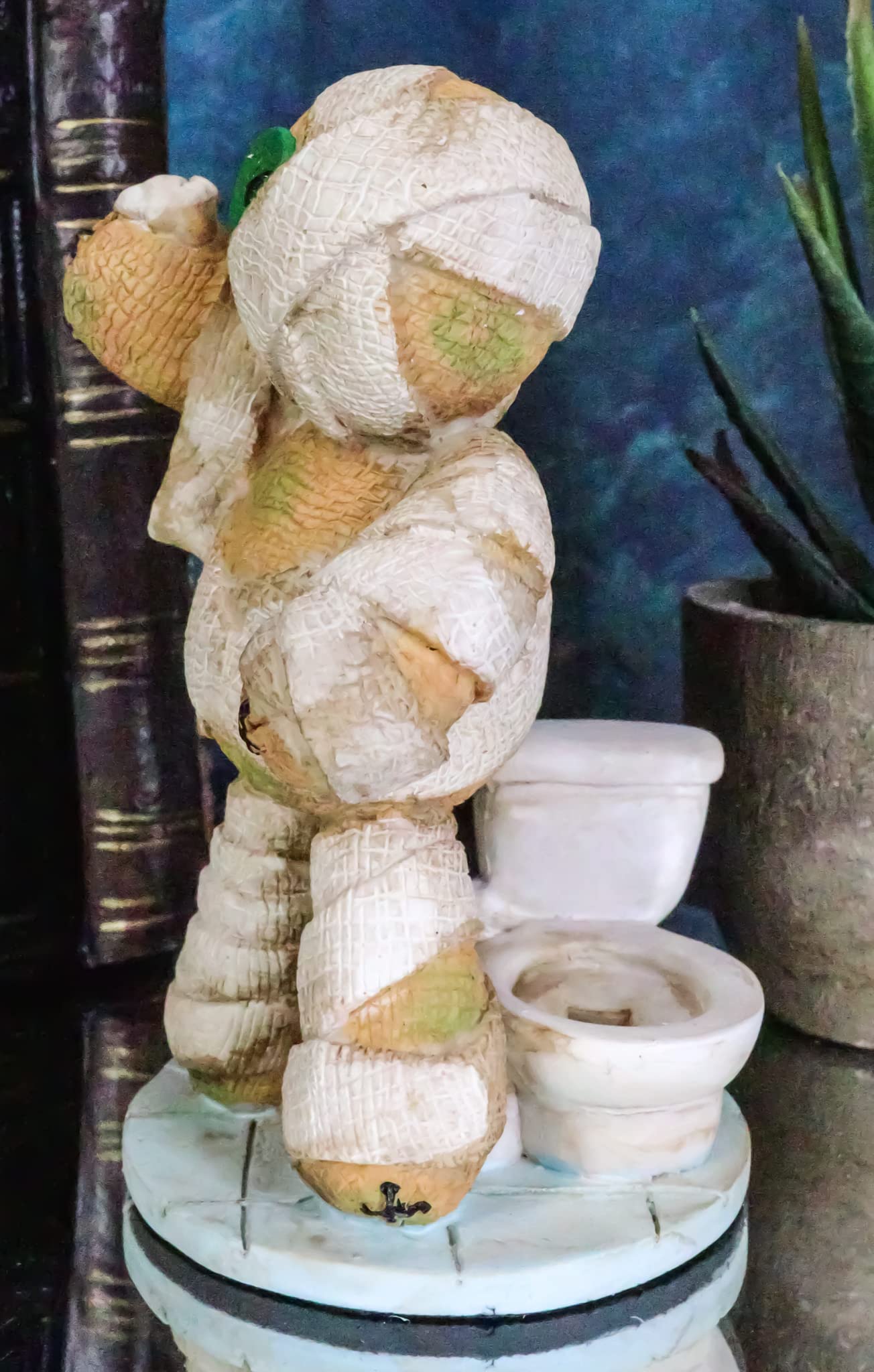 Ebros Day Of The Dead Pinheadz Monster With Voodoo Stitches Figurine Halloween Collectible Figurine Fantasy Mythical Beings Undead Apocalypse Horror Icon (Mummy The Pooh Potty Time)