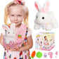 Bunny Toys For Kids, 2-In-1 Bunny Stuffed Animal With Pet Sling Carrier For Indoor And Outdoor, Perfect Christmas, Easter Gifts,