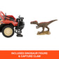 Matchbox RC Jurassic World Toy Truck, Remote-Control Battery-Operated Vehicle with Dinosaur Figure, Dino Catcher RC & Capture Ca