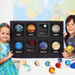 Pllieay 16Pcs Solar System For Kids, Solar System Planets Toys - Eight Planets Bouncy Balls+Planetary Flashcards For Kids Party Favors, Educational Space Toys