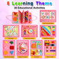 Fyjous Busy Board For 1 Year Old, Montessori Busy Board Toys For Toddlers 1 2 3 4 Years Old Sensory Toys Quiet Book For Toddler Girls Educational Activity Airplane Car Travel Toys Birthday