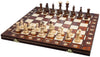 Handmade European Wooden Chess Set With 16 Inch Board And Hand Carved Chess Pieces