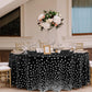 Newwiee 3 Pcs Round Dot Tablecloth 84 Inch Plastic Table Cover Dots Confetti Tablecloths for Halloween Fall Thansgiving Wedding