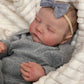 Fockof Realistic Reborn Baby Dolls Girl 17-Inch Soft Vinyl Lifelike Real Life Baby Dolls Babe Reborn Accessories For 3+ Years Old (Gray)