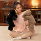 Hronsa Weighted Stuffed Animals, 19.7In 3.3Lbs Weighted Bear Stuffed Animal Toy Cute Black Bear Plush Pillow For Adults Boys Girls